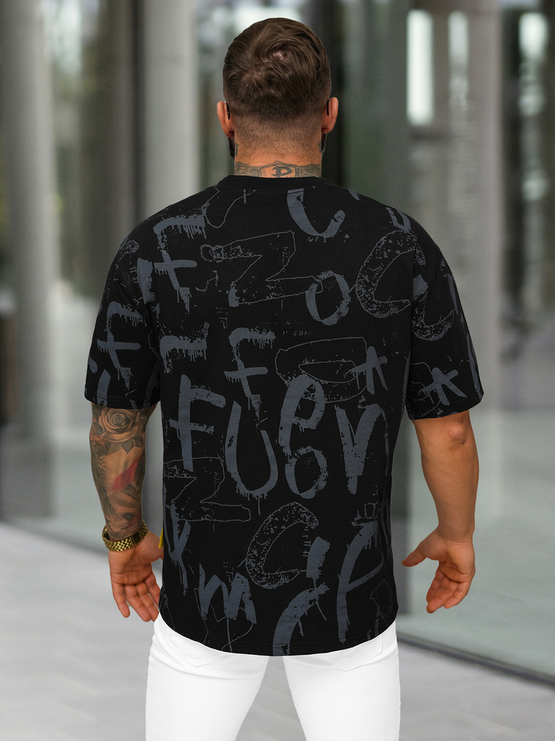 Men's T-shirt - Black OZONEE O/YN2/621