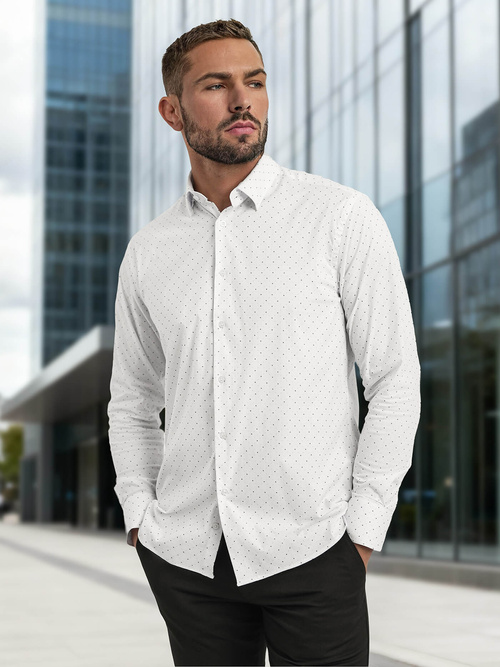 Men's Shirt - White OZONEE V/V185