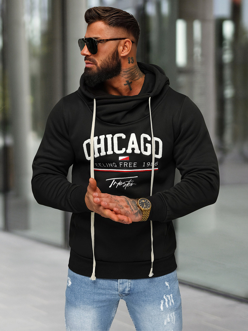 Men's Hoodie - Black OZONEE O/TT30508