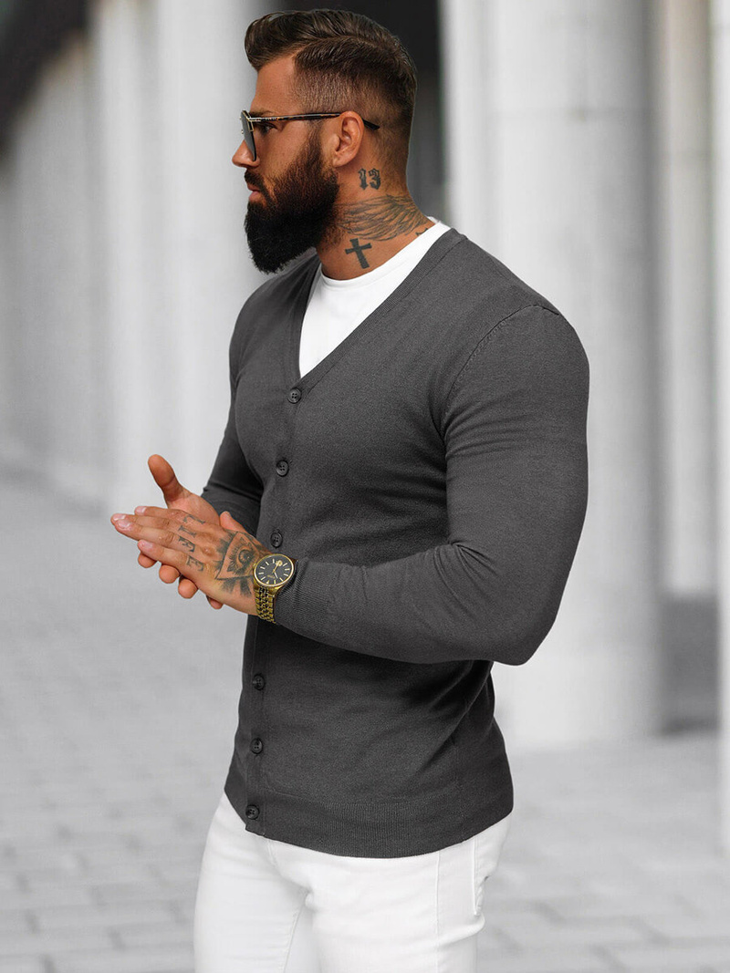 Men's Jumper - Anthracite OZONEE NB/MM6006/3Z