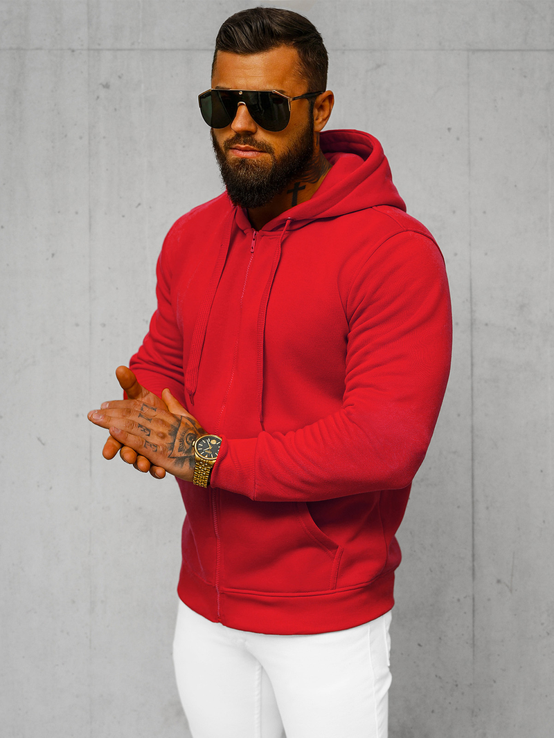 Men's Hoodie - Red OZONEE JS/2008Z