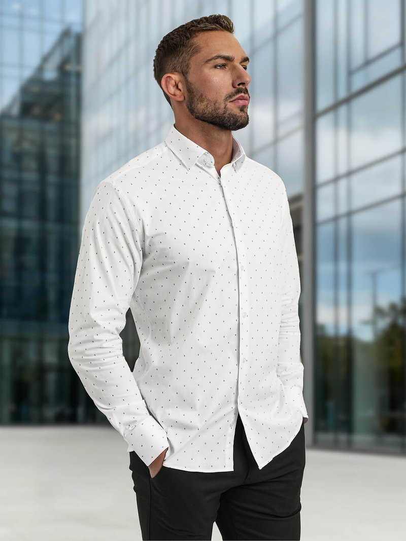 Men's Shirt - White OZONEE V/V180