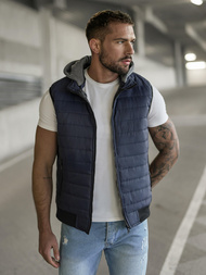 Men's Gilet - Navy Blue OZONEE JS/8M983/215Z