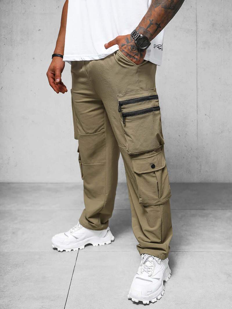 Men's Trousers - Dark Beige OZONEE O/PS5527