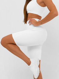 Short Women's Leggings - White OZONEE JS/17K583/1