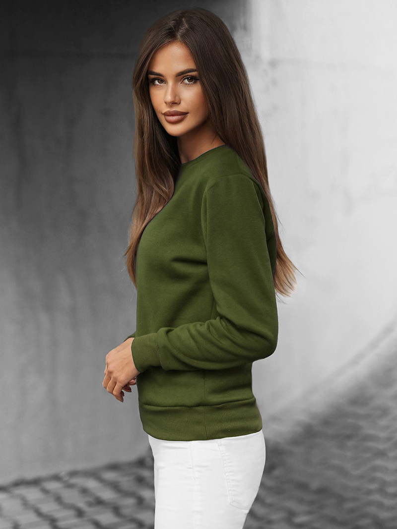 Women's Sweatshirt - Khaki OZONEE JS/W01Z