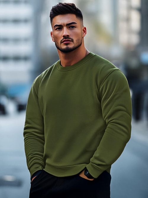 Men's Sweatshirt - Khaki OZONEE JS/2001-10Z