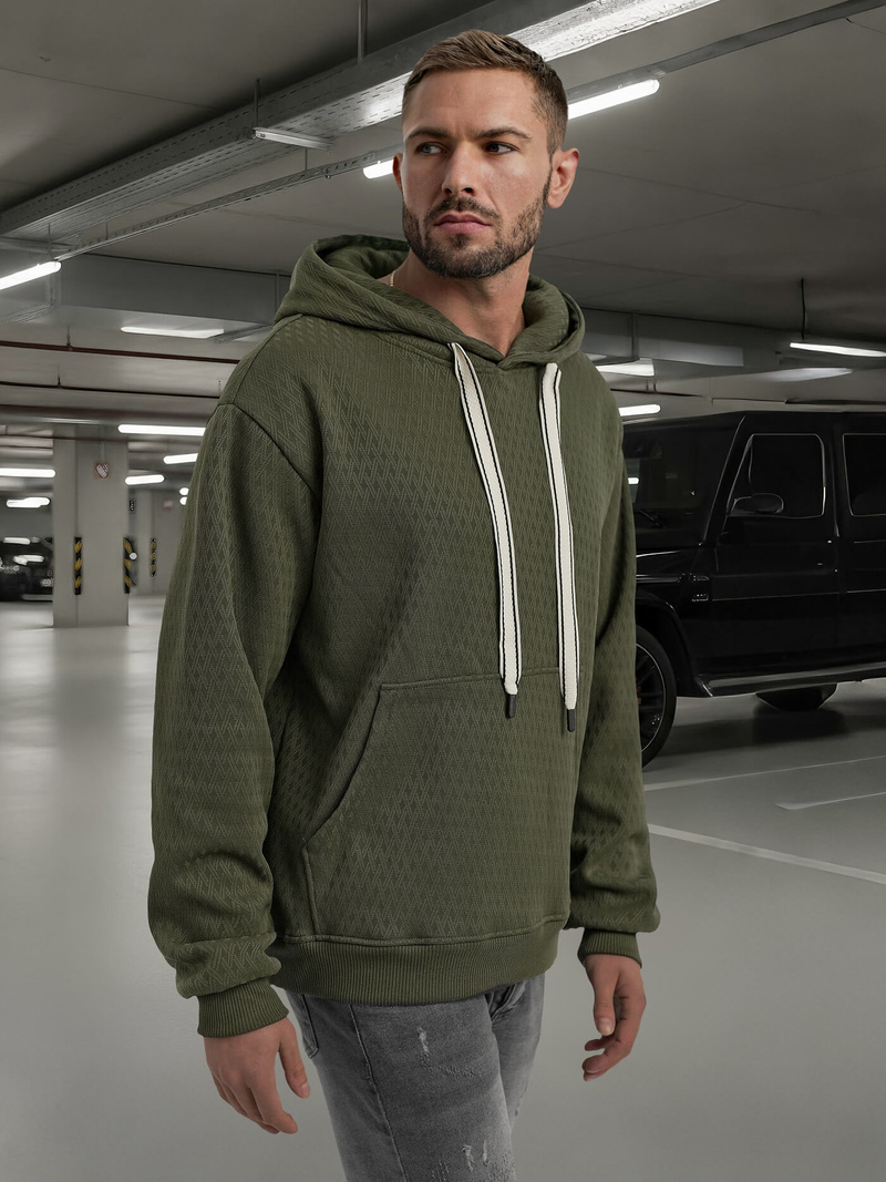 Men's Hoodie - Khaki OZONEE O/G3065