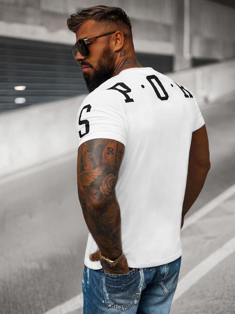 Men's T-shirt - White OZONEE O/8T1260/1