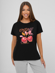 Women's T-shirt - Black OZONEE JS/95T2568/3