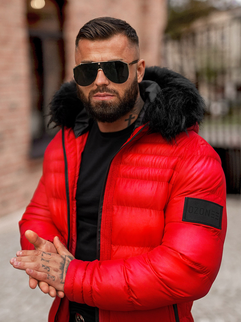 Men's Winter Jacket - Red OZONEE O/M801Z