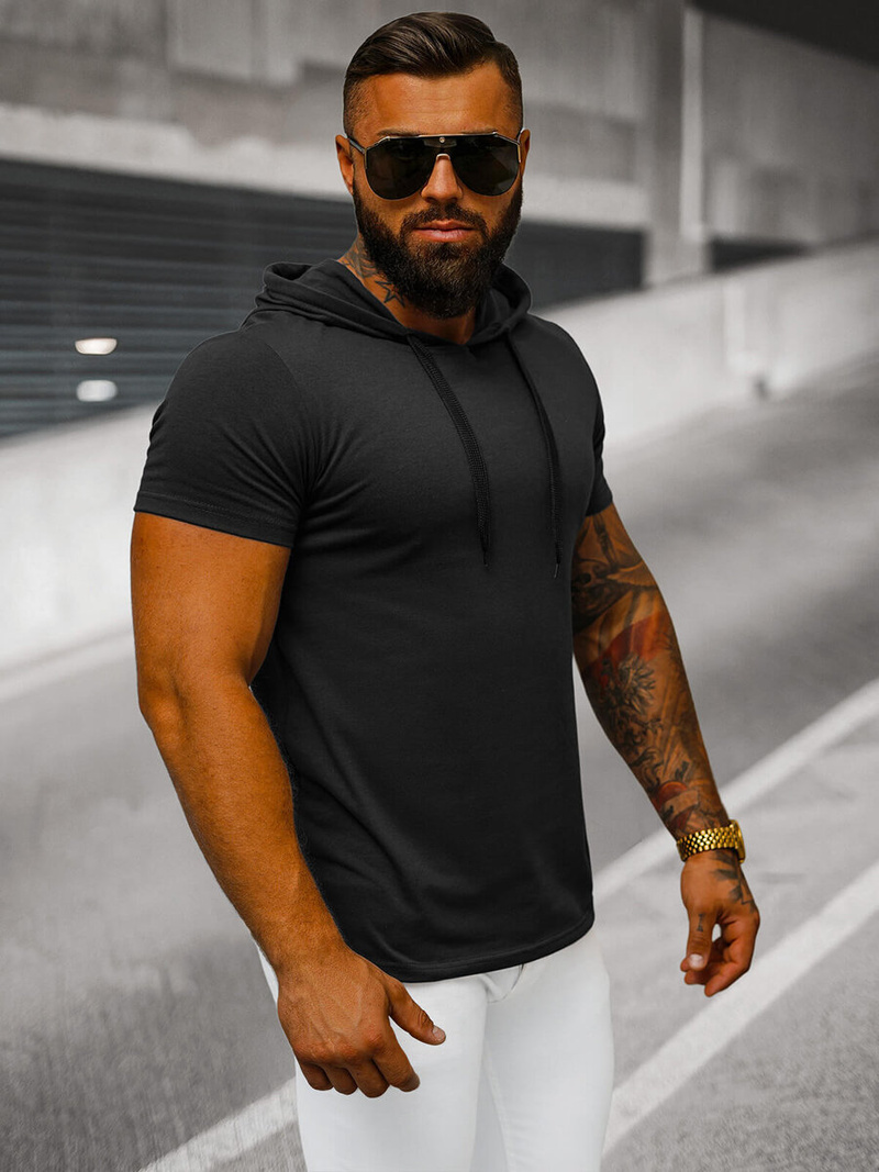 Men's T-shirt - Black OZONEE JS/8T89/3