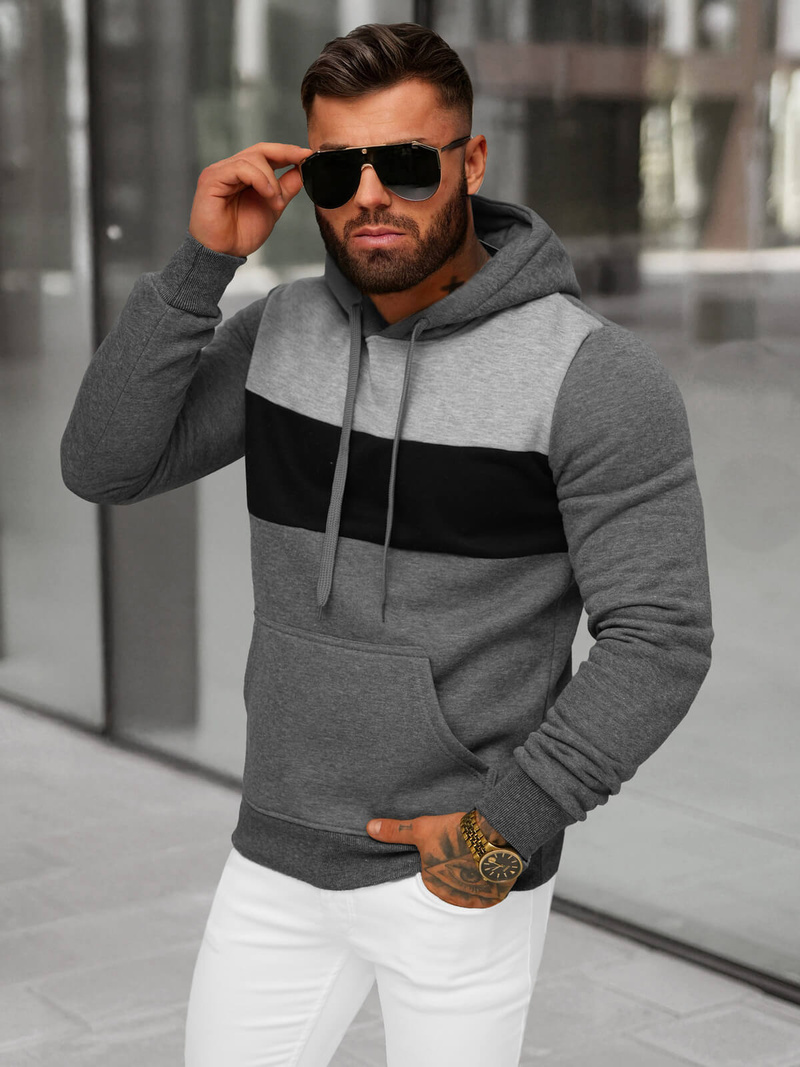 Men's Hoodie - Anthracite OZONEE JS/8B1312/5