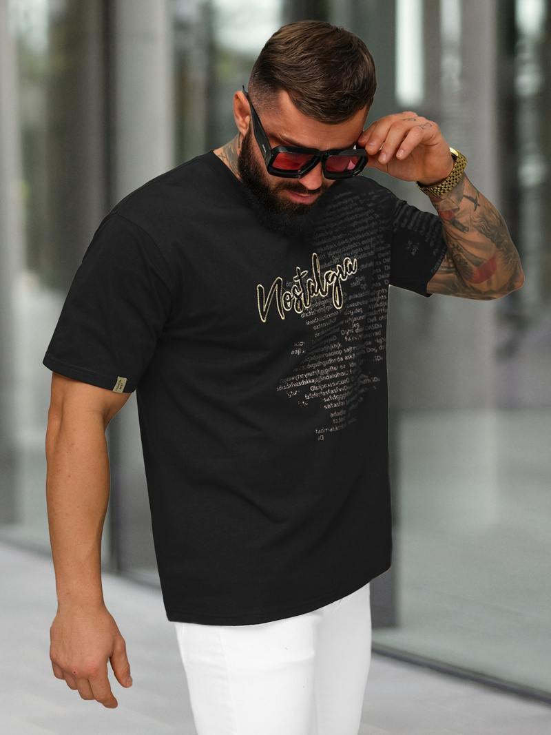 Men's T-shirt - Black OZONEE O/YN2/631