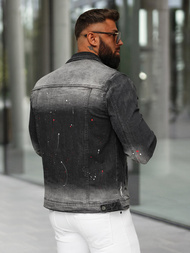 Men's Denim Jacket - Black OZONEE NB/MJ542N