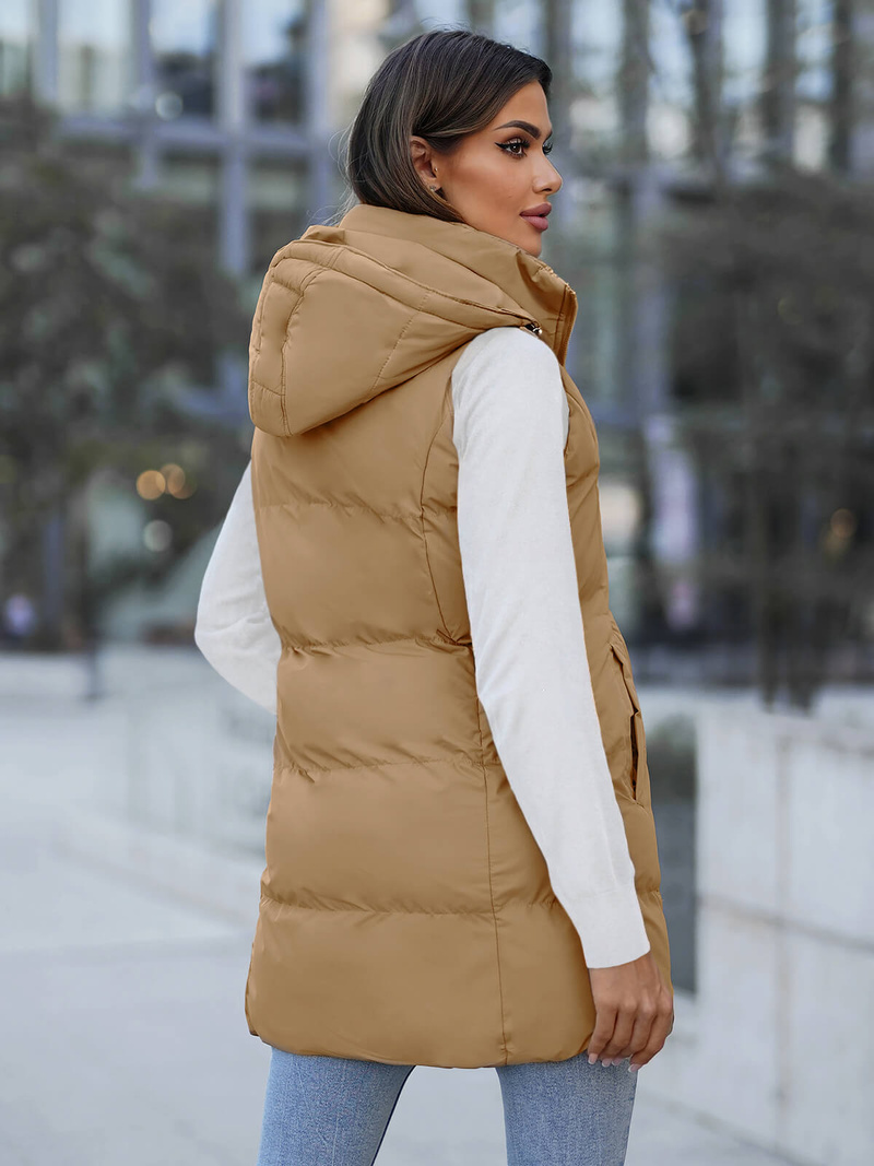Women's Gilet - Camel OZONEE JS/M721/84Z