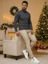 Men's Chino Trousers - Beige OZONEE DJ/5522Z