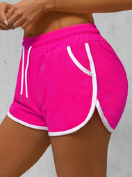 Women's sweat shorts - dark pink OZONEE JS/8K208/19