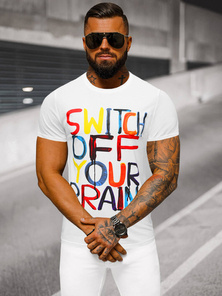 Men's T-shirt - White OZONEE O/T125/1Z