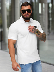 Men's Polo Shirt - White OZONEE NB/MT3124