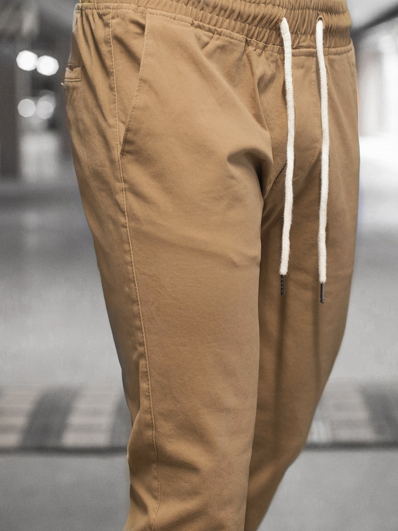 Men's Chino Joggers - Camel OZONEE JB/JP1145/10