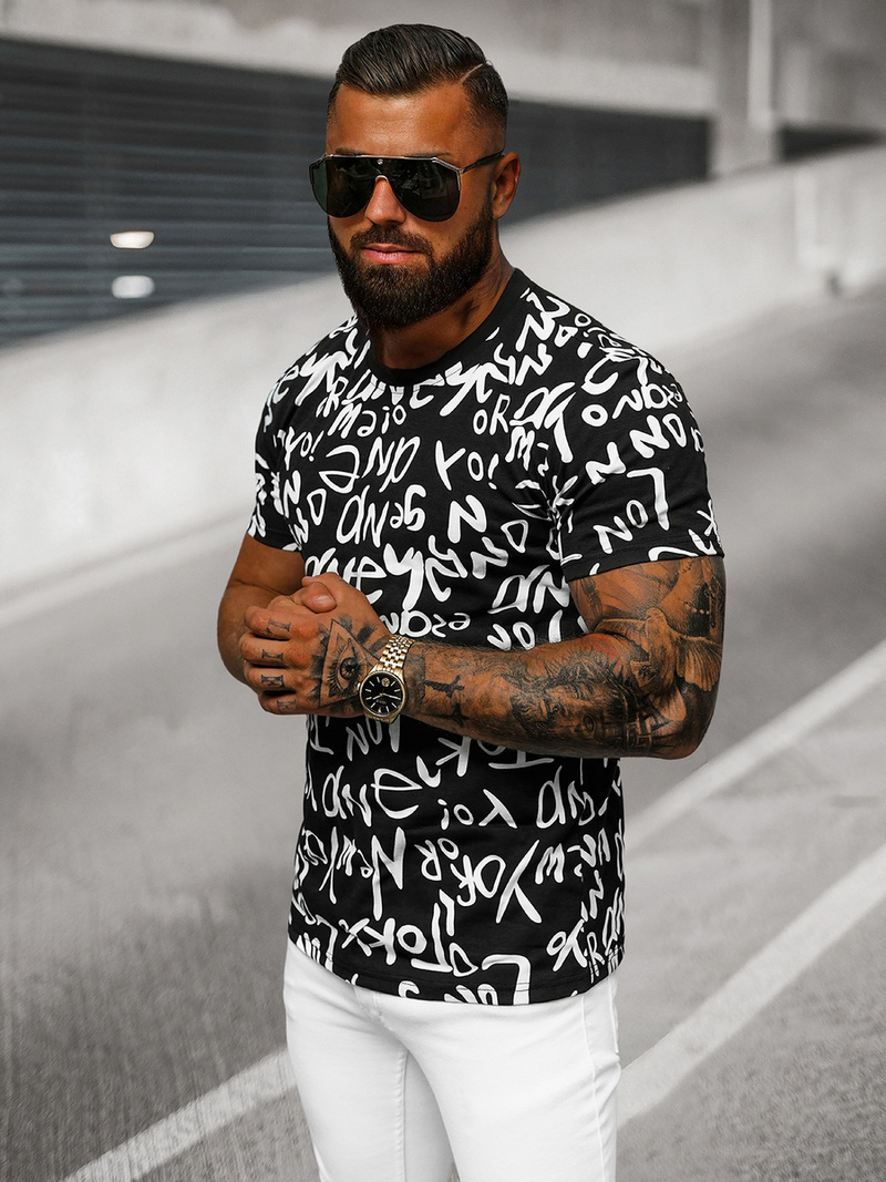 Men's T-shirt - Black OZONEE O/T1268/3