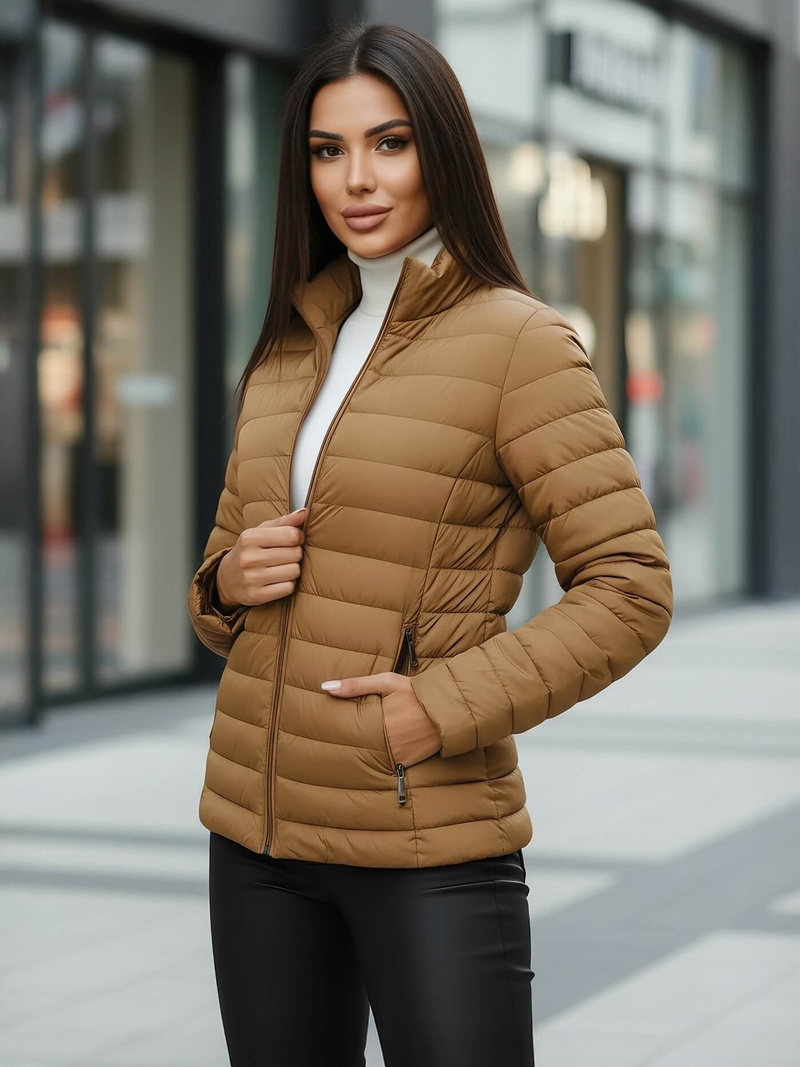 Women's Jacket - Dark Beige OZONEE JS/16M9109/84Z