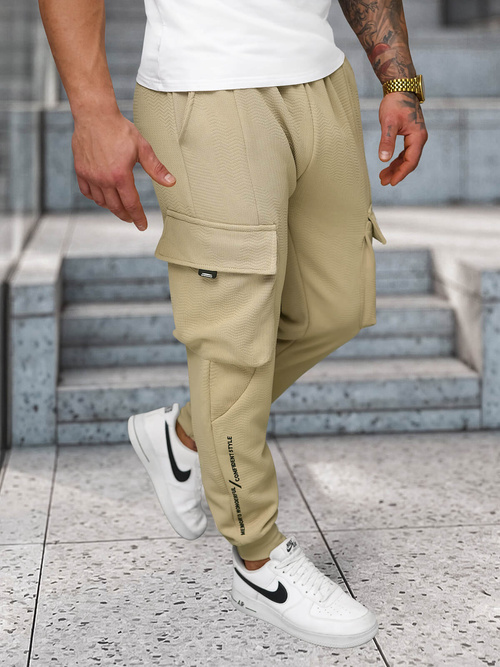 Men's Sweatpants - Beige OZONEE O/FF5026