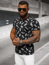 Men's T-shirt - Black OZONEE JS/8T1196/3