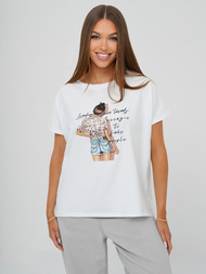 Women's T-shirt - White OZONEE JS/95T2573/1