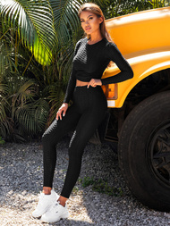 Two-piece tracksuit set Black OZONEE O/22060Z