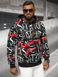 Men's Hoodie - Black OZONEE JS/8B1233/3