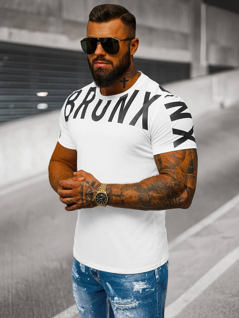 Men's T-shirt - White OZONEE O/8T1265/1