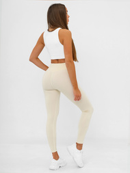 Women's Leggings - Ecru OZONEE JS/17K580/1