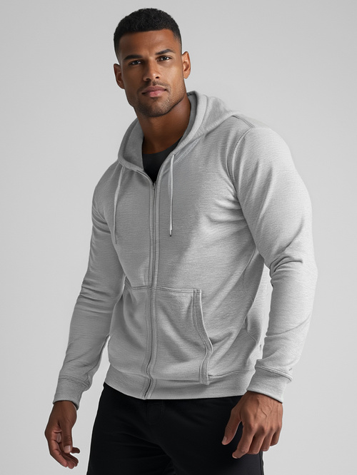 Men's Hoodie - Grey OZONEE JS/2008