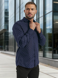 Men's Shirt - Navy Blue OZONEE V/V181