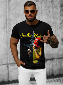 Men's T-shirt - Black OZONEE O/T129/3