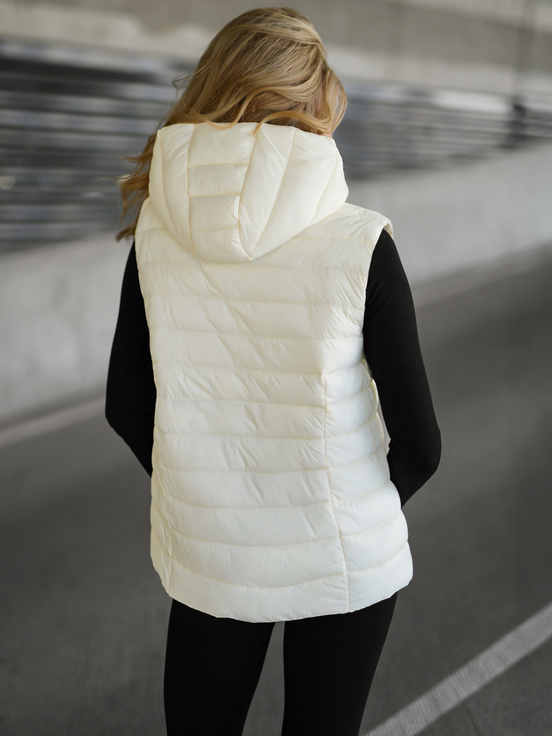 Women's Gilet - Ecru OZONEE JS/11Z8225