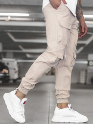 Men's Joggers - Ecru OZONEE MACH/5011