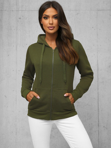 Women's Hoodie - Khaki OZONEE JS/W03Z