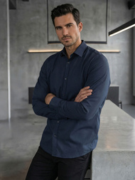 Men's Shirt - Navy Blue OZONEE V/V188Z