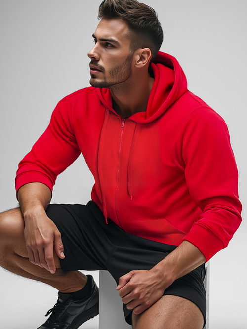 Men's Hoodie - Red OZONEE JS/2008