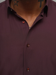 Men's Shirt - Burgundy OZONEE O/V116