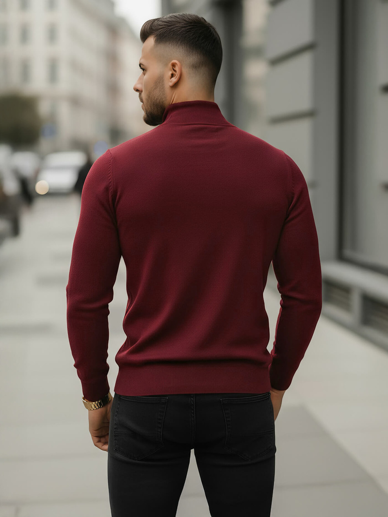 Men's Jumper - Burgundy OZONEE V/V24503