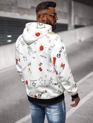Men's Hoodie - White OZONEE JS/8B1223/1