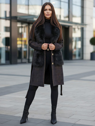 Women's coat - black OZONEE JS/53M5200/1Z