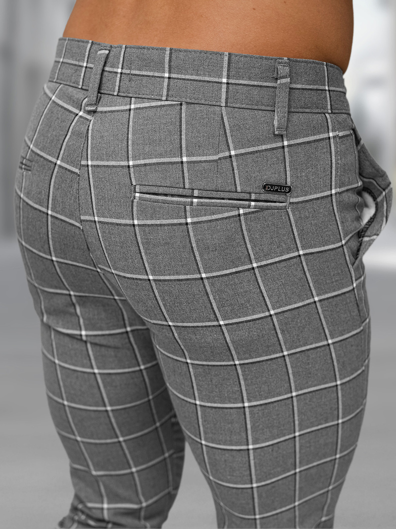 Men's Chino Trousers - Dark Dark Grey OZONEE DJ/5522Z