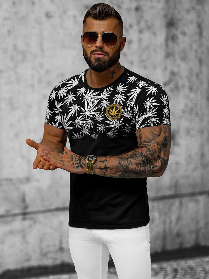 Men's T-shirt - Black OZONEE O/T133/3