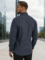 Men's Shirt - Navy Blue OZONEE V/V186