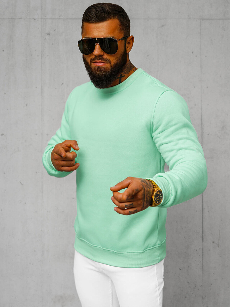 Men's Sweatshirt - Mint OZONEE JS/2001-10Z